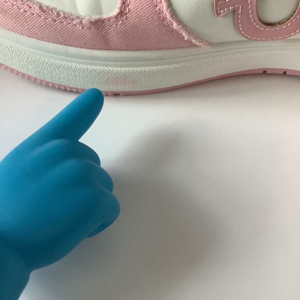 True Religion Allison Sneaker Rhinestone Sparkle Laces Pink White Womens Size 7M - Picture 14 of 16